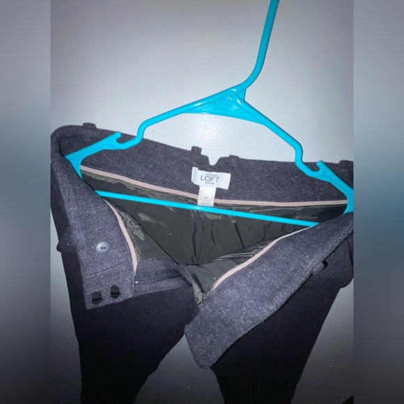 ANN TAYLOR LOFT PETITES Grey Tweed Slacks | Size 2P - Picture 8 of 9